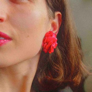 Boucles d'oreilles originales Géranium - Grand