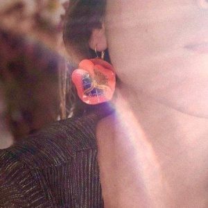 Boucles d'oreilles colorées courtes Pensée - Petit