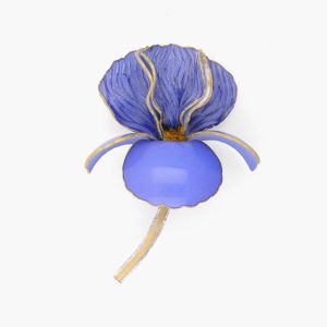 Broche fleur Iris satin