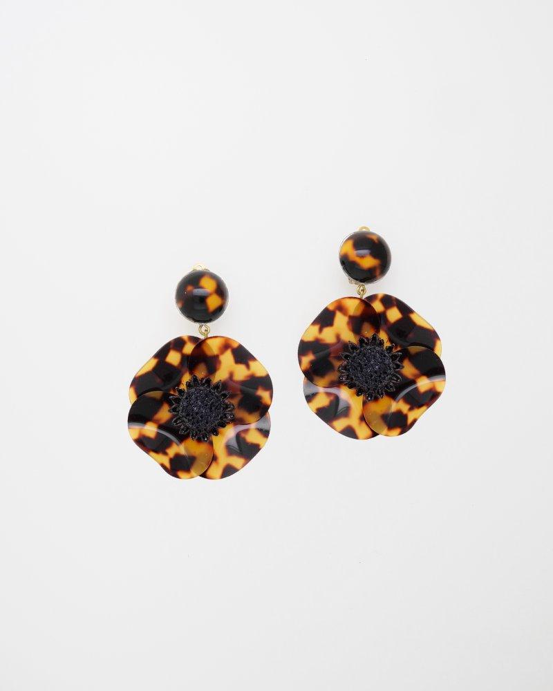 Boucle d'oreille fantaisie longue Anémone - Petit – Image 9