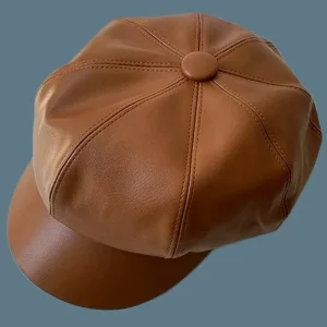 Casquette Gavroche Femme en Cuir - Chic