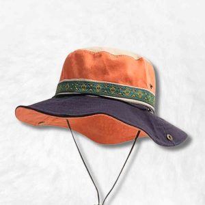 Chapeau Bob Randonnée ethnique orange