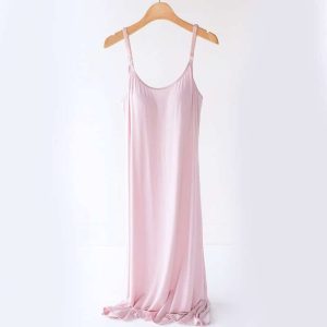 Chemise de nuit rose pour grossesse et allaitement