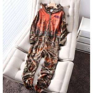 Combinaison homme avec capuche style camouflage