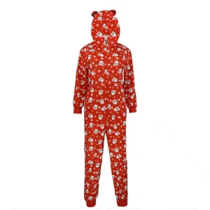 Combinaison Pyjama de noël à capuche pour la famille