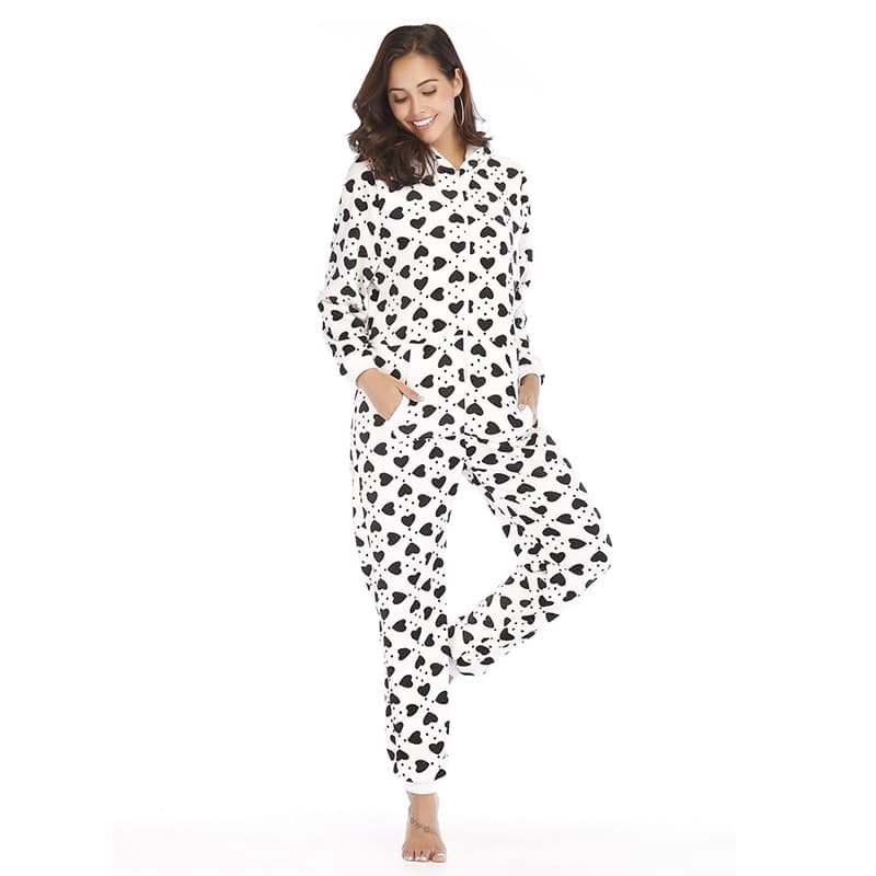 Combinaison pyjama femme avec capuche et poches – Image 5