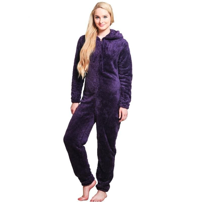 Combinaison pyjama polaire à capuche pour femme – Image 4