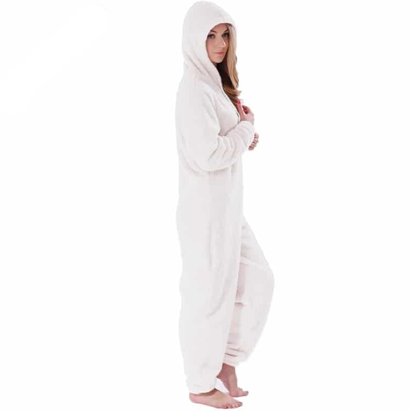 Combinaison pyjama polaire à capuche pour femme – Image 5