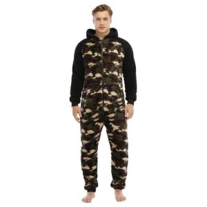 Combinaison pyjama polaire à motif militaire