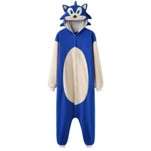 Combinaison pyjama Sonic à capuche