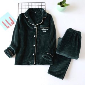 Costume de pyjama matelassé en polaire