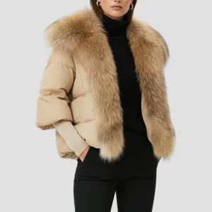 Doudoune fourrure femme chaude