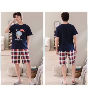 Ensemble d’été manches courtes motif éléphant