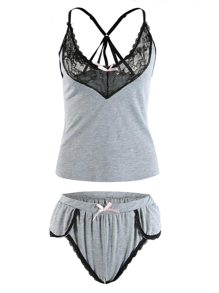 Ensemble lingerie sexy débardeur en dentelle – Image 5