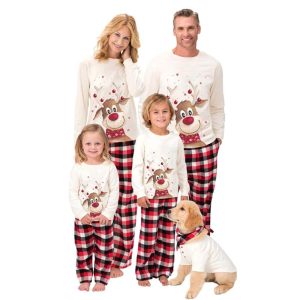 Ensemble pyjama de Noël pour famille Renne de Noel