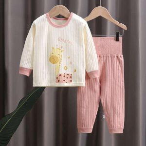 Ensemble pyjama en coton motif girafe