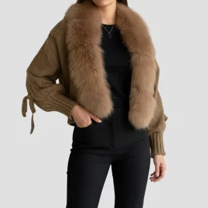 Gilet fourrure manche longue