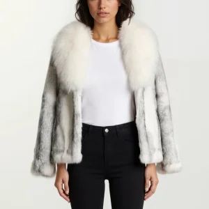 Manteau fourrure femme col épais