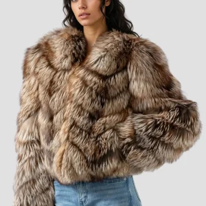 Manteau fourrure femme hiver