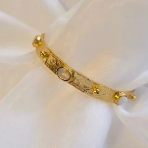 Bracelet Cascade Nacre Niiki Paris, bracelet femme doré