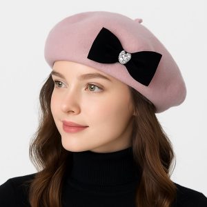Béret Rose Femme en Coton