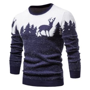 Pull de noël à col rond pour homme
