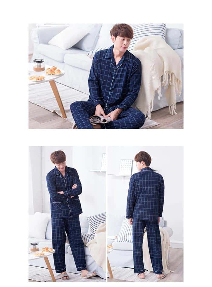 Pyjama à carreaux en coton