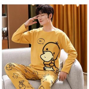 Pyjama avec canard jaune pour homme