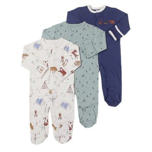 Pyjama combinaison bébé 3 pièces à motif dessin animé