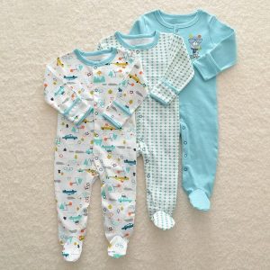 Pyjama combinaison 3 pièces à motif voitures pour petit garçon