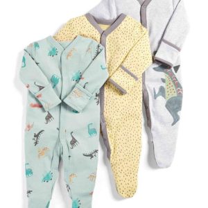 Pyjama combinaison 3 pièces avec imprimé dinosaure pour bébé