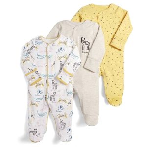 Pyjama combinaison 3 pièces à motif zèbre pour bébé