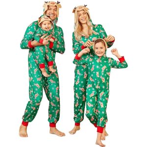 Pyjama combinaison Vert pour toute la famille