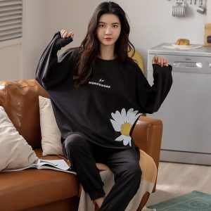 Pyjama d’hiver pour femme en satin