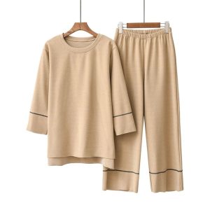 Pyjama d’hiver uni à manches longues