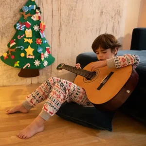 Pyjama de noël pour toute la famille petits imprimés cerf