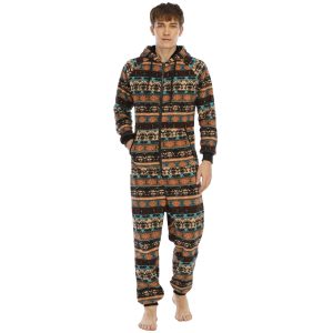 Pyjama en flanelle avec fermeture éclair