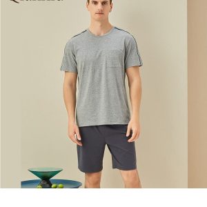 Pyjama homme deux pièces simple en coton