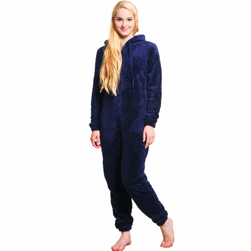Pyjama pilou pilou combinaison bleu foncé pour femme