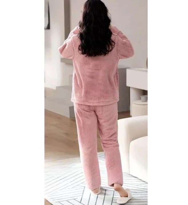 Pyjama polaire pour femme motif ours – Image 3