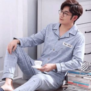 Pyjama pour homme avec grands carreaux