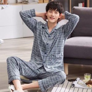 Pyjama pour homme en coton