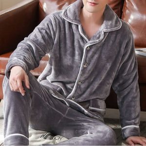 Pyjama rétro d’hiver pour homme