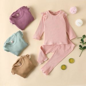 Pyjama simple en coton pour petites filles