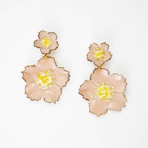 Boucles d'oreilles fleurs pendantes Tuba