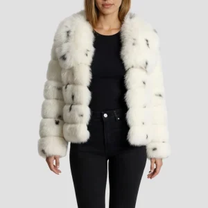 Veste col en fourrure