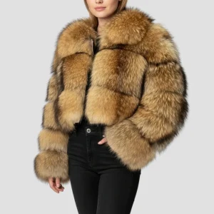 Veste courte en fourrure