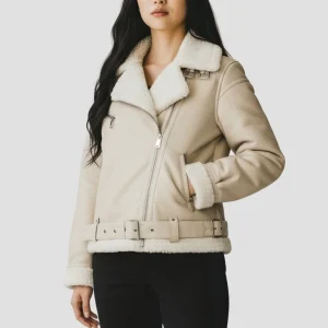 Veste fourrure daim femme